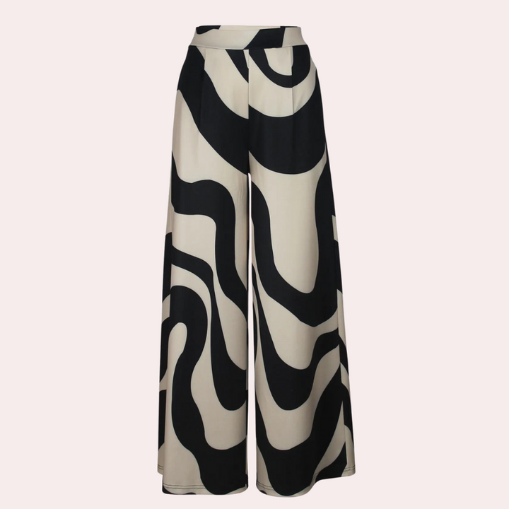 Fisseha - Eleganti pantaloni da donna a vita alta e gamba larga per un look unico