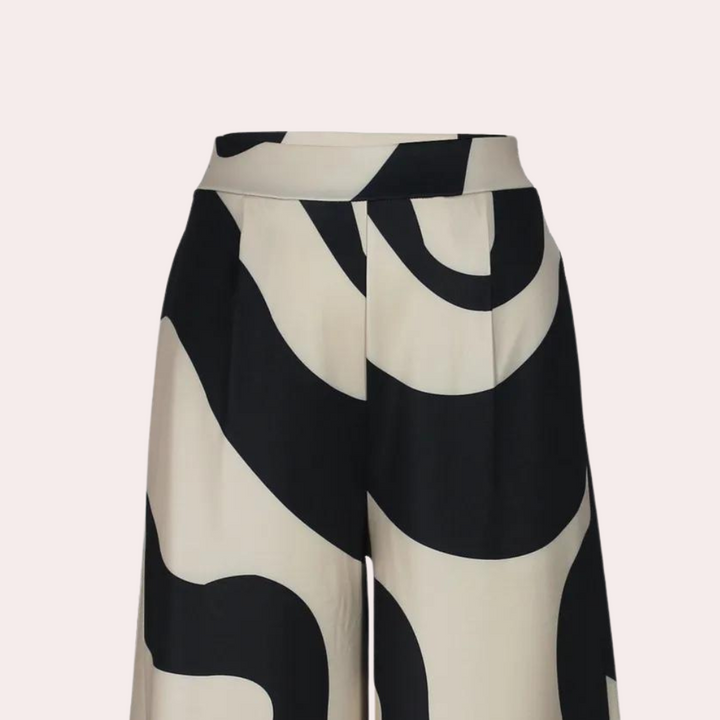 Fisseha - Eleganti pantaloni da donna a vita alta e gamba larga per un look unico