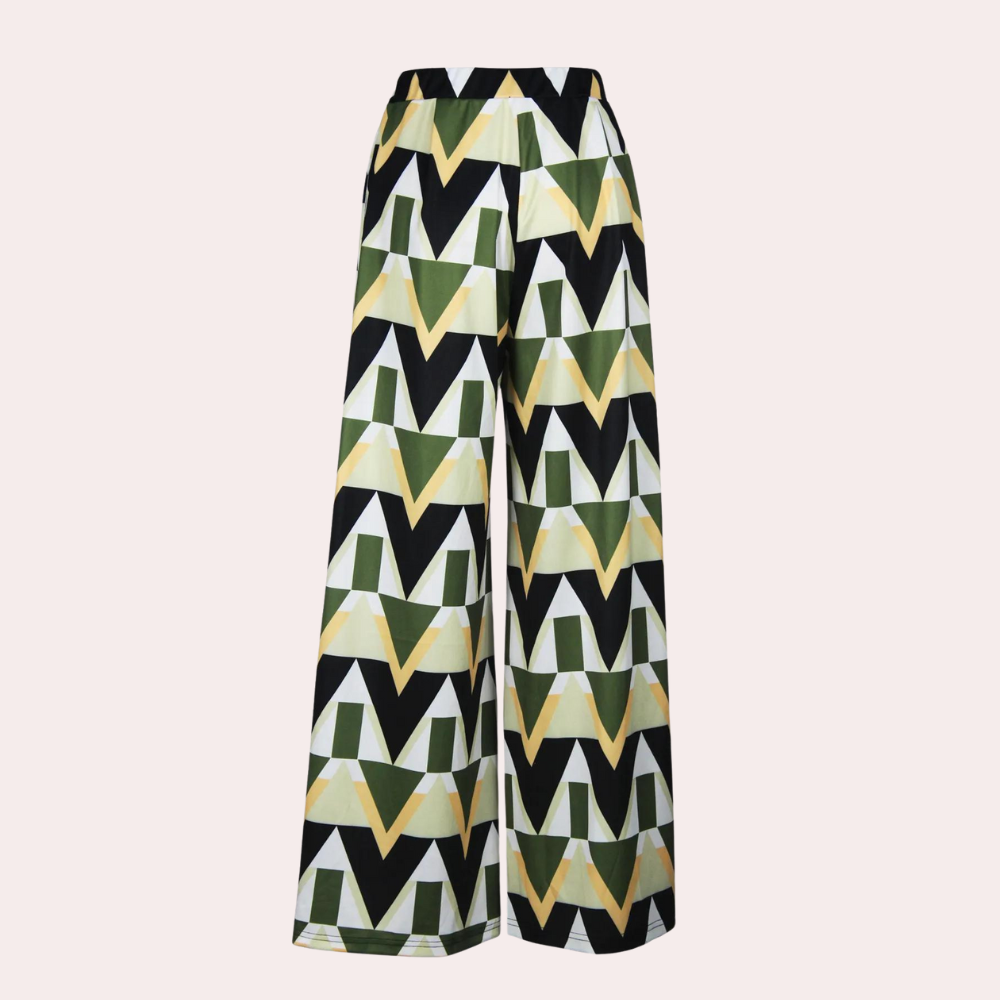 Fisseha - Eleganti pantaloni da donna a vita alta e gamba larga per un look unico