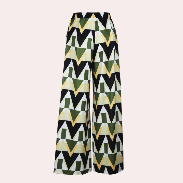Fisseha - Eleganti pantaloni da donna a vita alta e gamba larga per un look unico