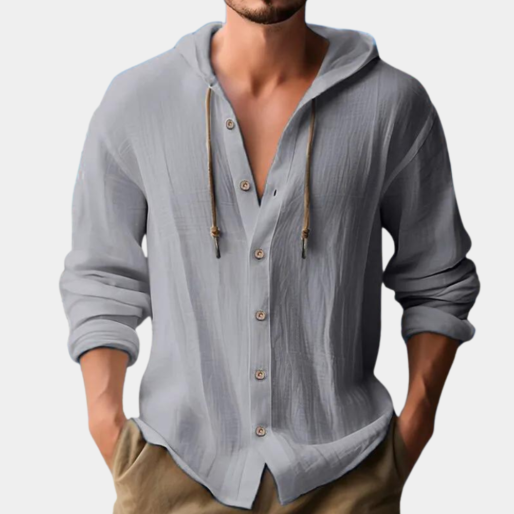Camicia da uomo con cappuccio alla moda - Danut