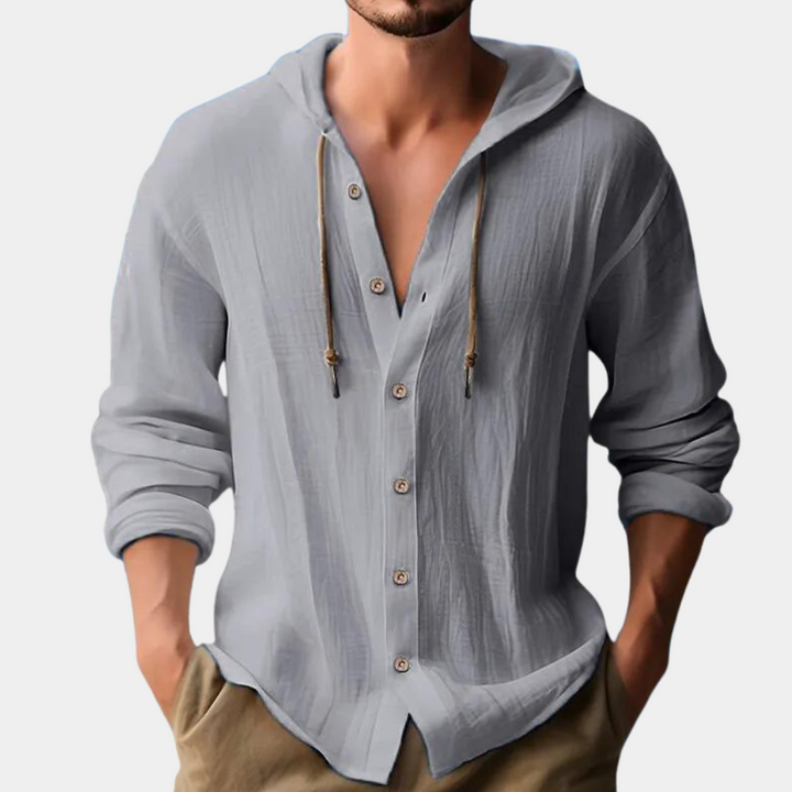 Camicia da uomo con cappuccio alla moda - Danut