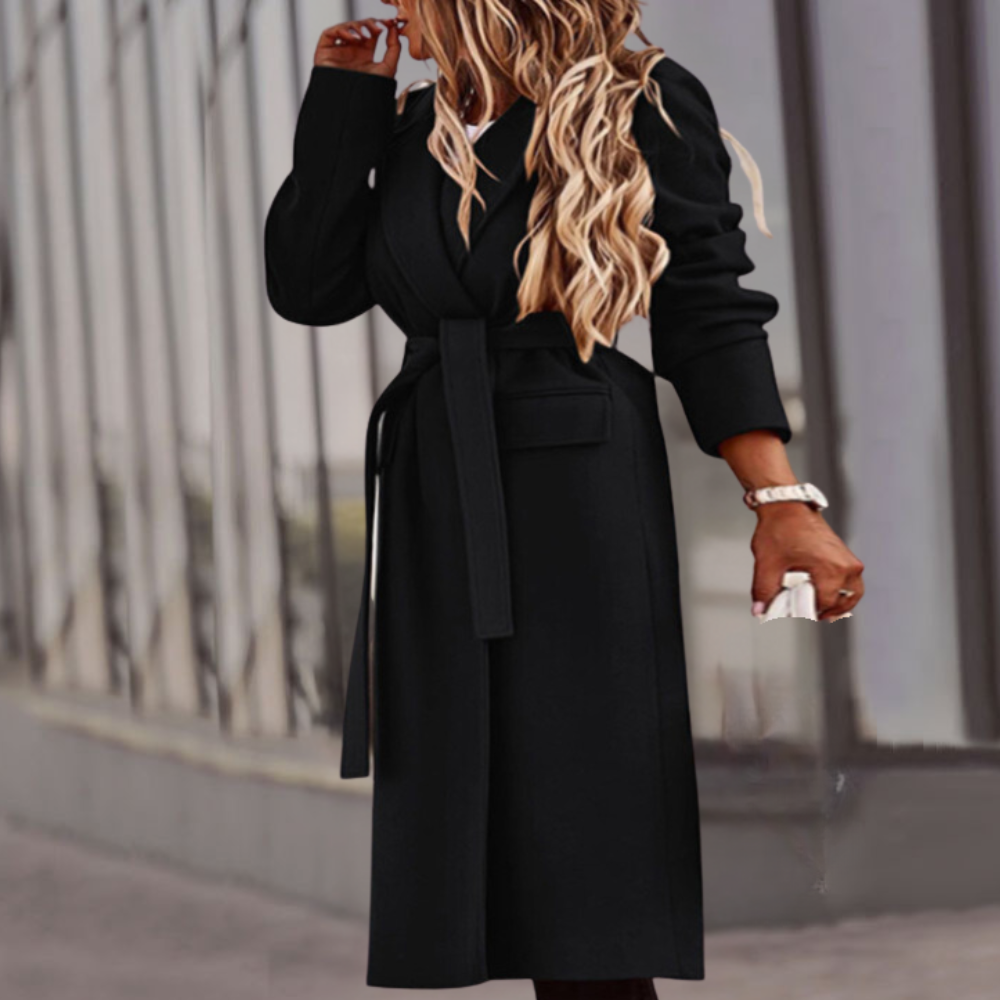 Cappotto Valeraine da donna con cintura elegante