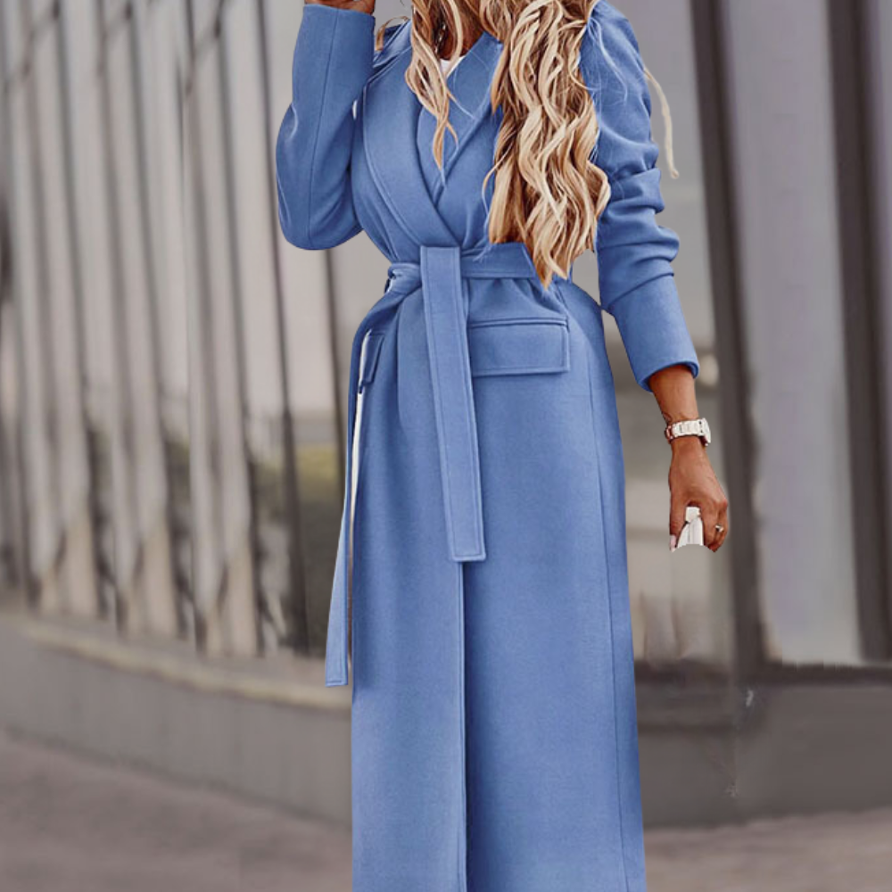 Cappotto Valeraine da donna con cintura elegante