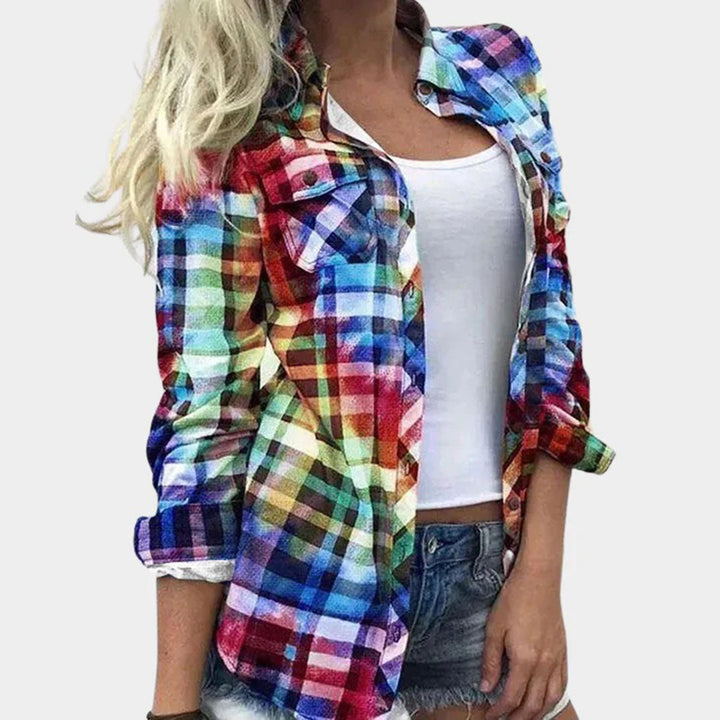 Camicetta da donna Evi Casual con elegante motivo a quadri - un look perfetto e alla moda