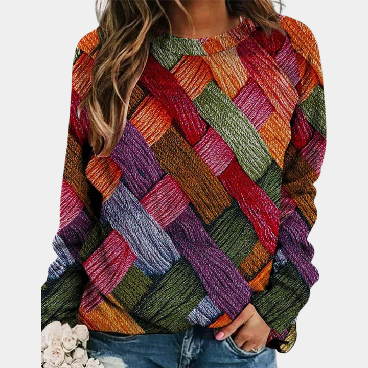 Elegante maglione da donna in maglia - materiale estremamente morbido, caldo ed ecologico per un comfort tutto l'anno