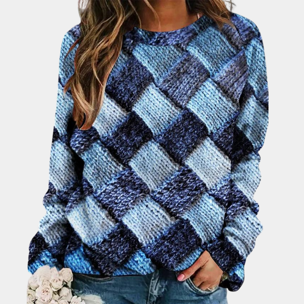 Elegante maglione da donna in maglia - materiale estremamente morbido, caldo ed ecologico per un comfort tutto l'anno