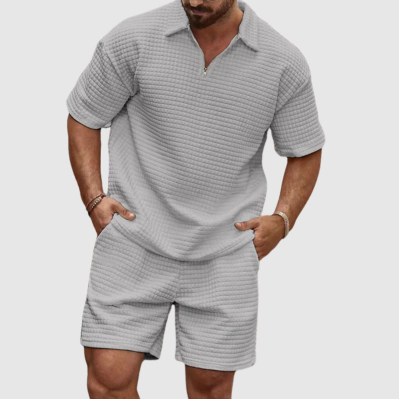 男士速干吸汗运动服套装，运动休闲必备