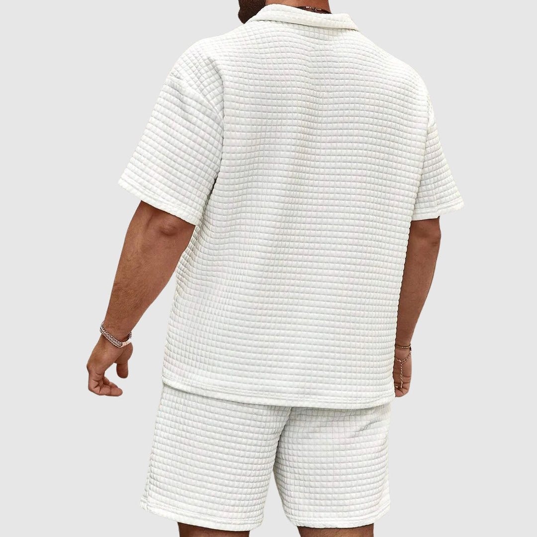 男士速干吸汗运动服套装，运动休闲必备