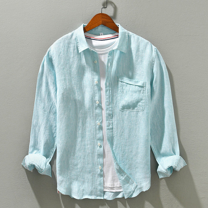 Camisa Casual para Hombre de Manga Larga con Botones y Cuello Clásico - Tela Transpirable y Súper Cómoda