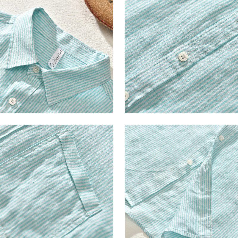 Camisa Casual para Hombre de Manga Larga con Botones y Cuello Clásico - Tela Transpirable y Súper Cómoda