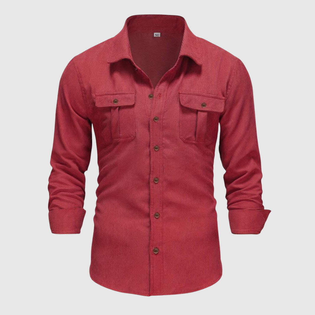 Camiseta da lavoro maschile con pantaloni e orlo elegante per un look professionale e sofisticato