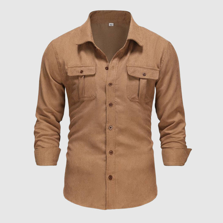 Camiseta da lavoro maschile con pantaloni e orlo elegante per un look professionale e sofisticato