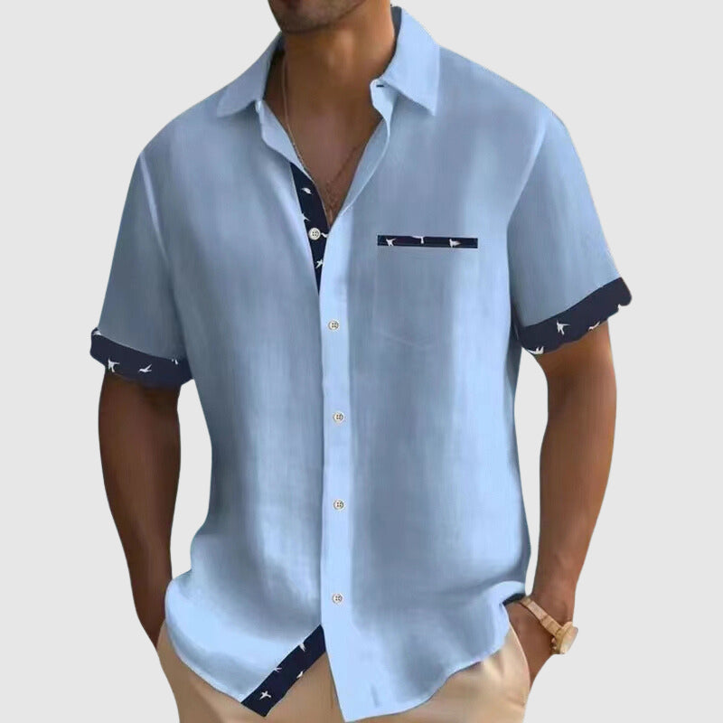 Elegante gilet da uomo con stampa a righe di tendenza, perfetto per le avventure in vacanza