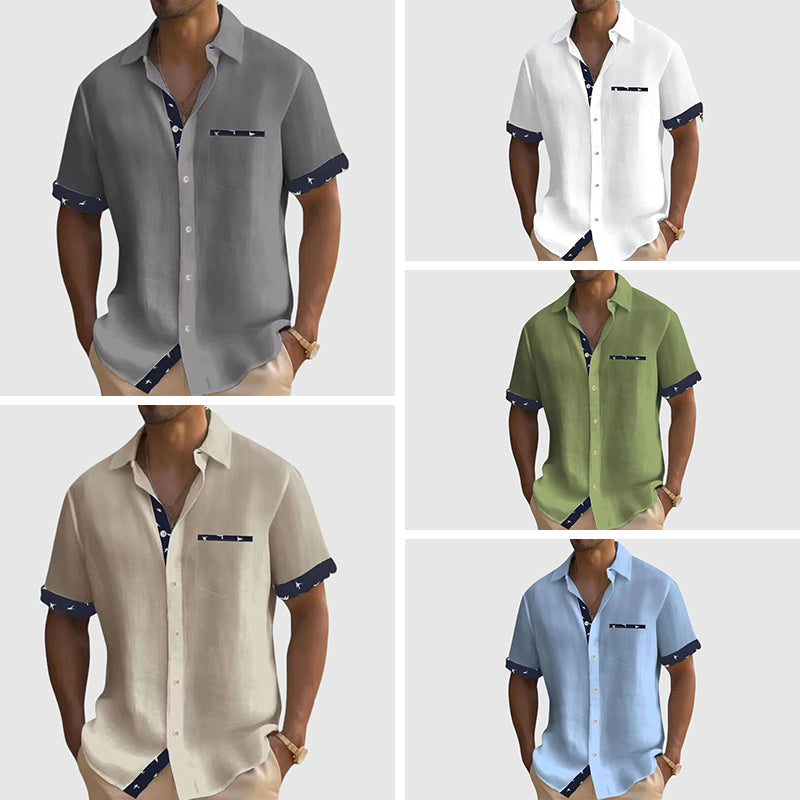 Elegante gilet da uomo con stampa a righe di tendenza, perfetto per le avventure in vacanza