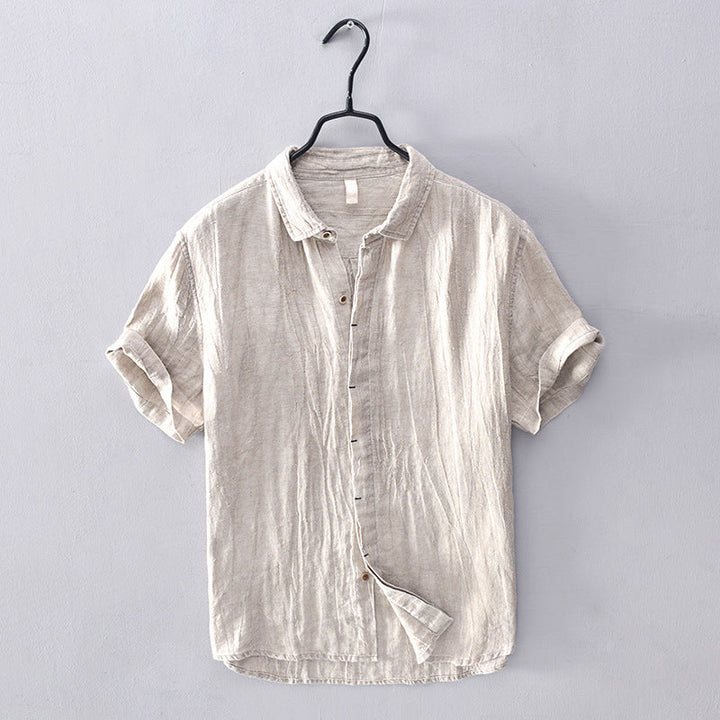 Camisa da uomo - Leggera, traspirante e dall'aspetto casual con manico corto e bottoni