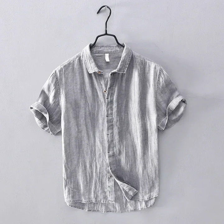Camisa da uomo - Leggera, traspirante e dall'aspetto casual con manico corto e bottoni