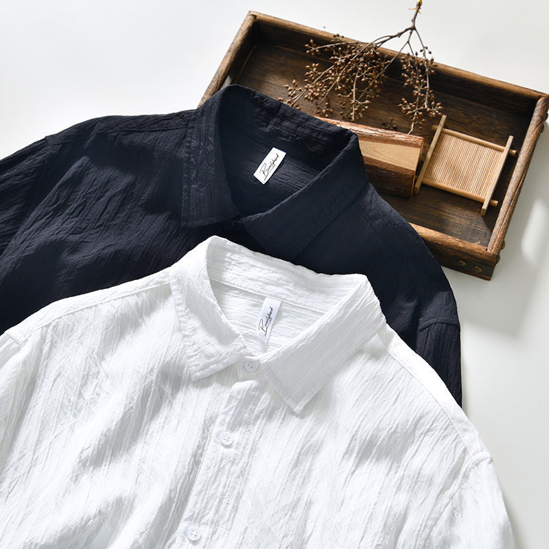 Bequemes Herren Casual Hemd aus 100% Baumwolle - Langer Ärmel, Regular Fit für angenehmen Luftzug und stilvollen Alltag