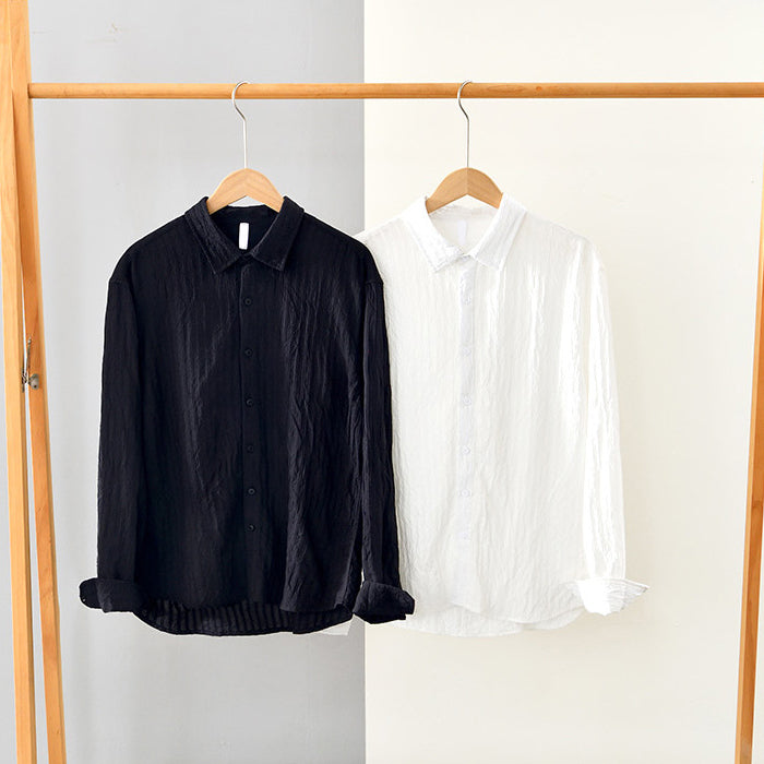 Bequemes Herren Casual Hemd aus 100% Baumwolle - Langer Ärmel, Regular Fit für angenehmen Luftzug und stilvollen Alltag