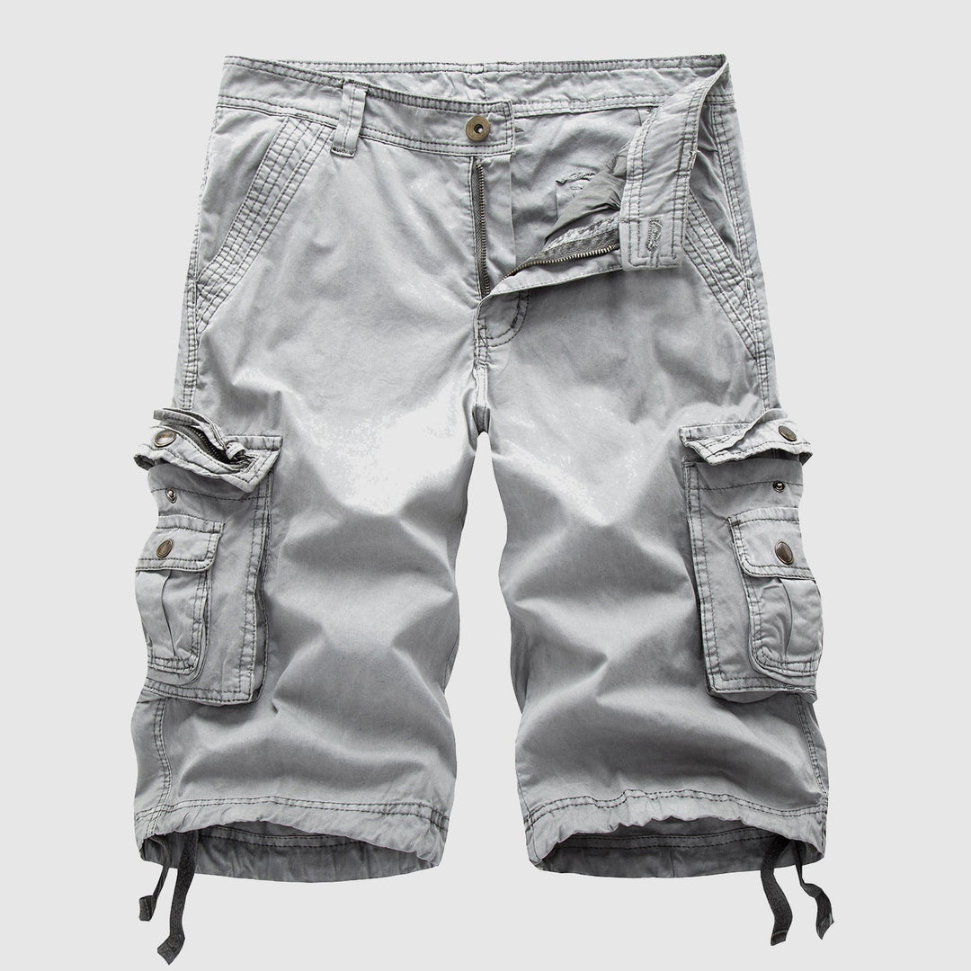 Pantaloncini cargo da uomo in cotone resistente con molteplici tasche funzionali - comodi ed eleganti per ogni occasione
