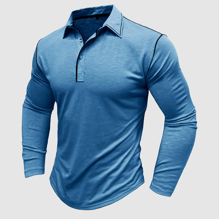 Polo Uomo Efren in Verde a Contrasto per uno Stile Elegante e Sportivo