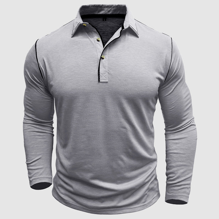 Polo Uomo Efren in Verde a Contrasto per uno Stile Elegante e Sportivo