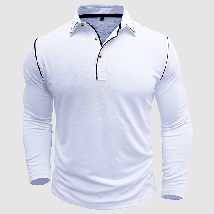 Polo Uomo Efren in Verde a Contrasto per uno Stile Elegante e Sportivo
