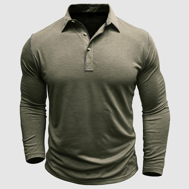 Polo Uomo Efren in Verde a Contrasto per uno Stile Elegante e Sportivo
