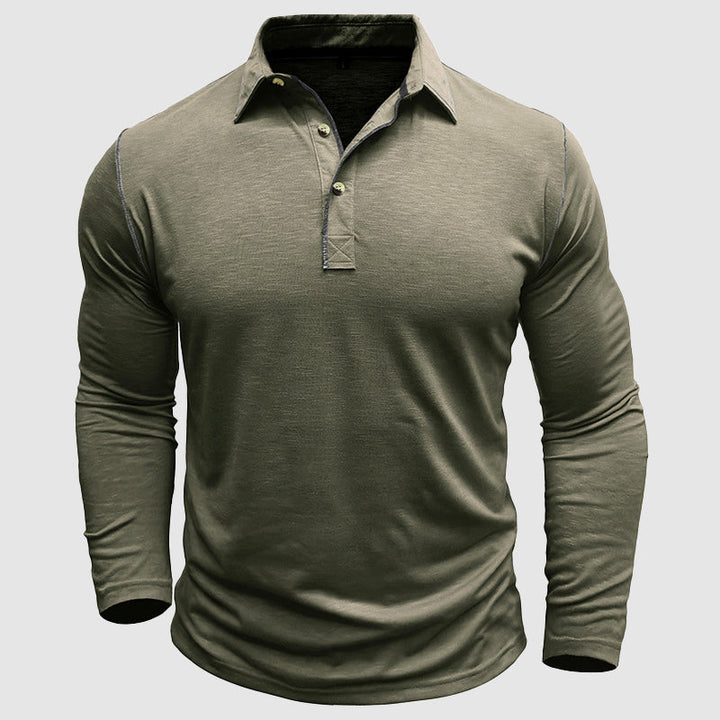 Polo Uomo Efren in Verde a Contrasto per uno Stile Elegante e Sportivo
