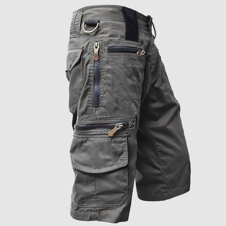 Pantalone Cargo Hommes Longs Jusqu'au Genou - Multifonction avec Multiples Poches en Tissu Coton Résistant