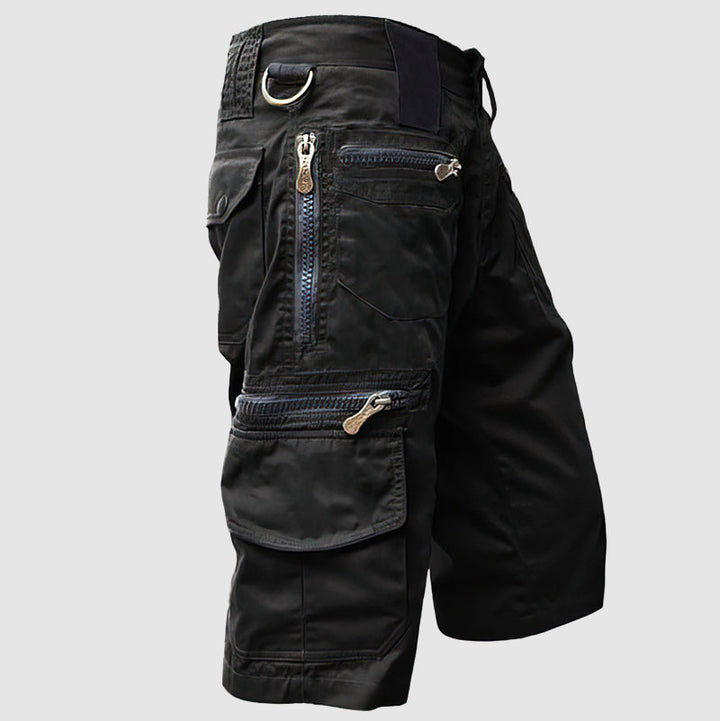 Pantalone Cargo Hommes Longs Jusqu'au Genou - Multifonction avec Multiples Poches en Tissu Coton Résistant