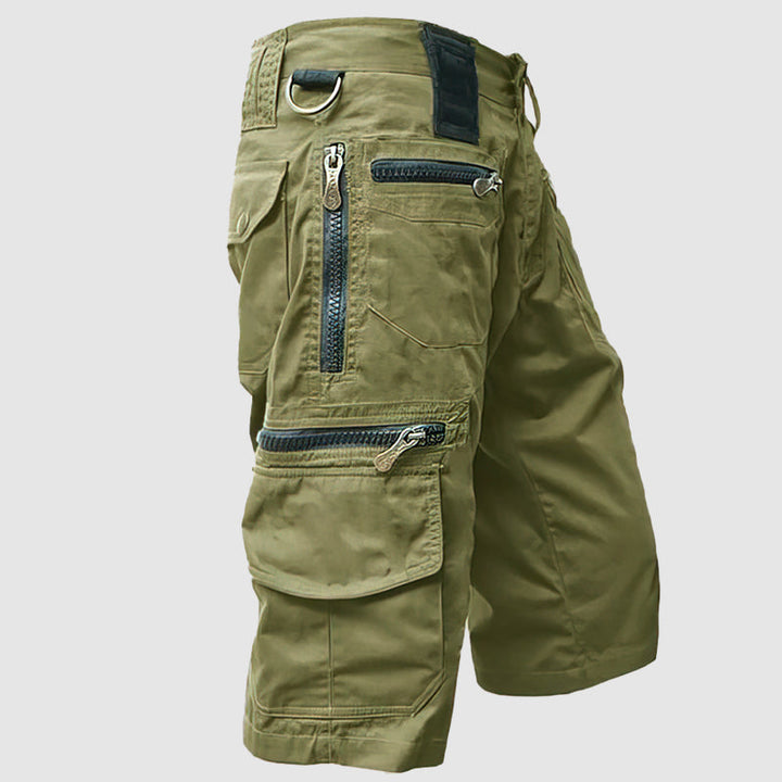 Pantalone Cargo Hommes Longs Jusqu'au Genou - Multifonction avec Multiples Poches en Tissu Coton Résistant