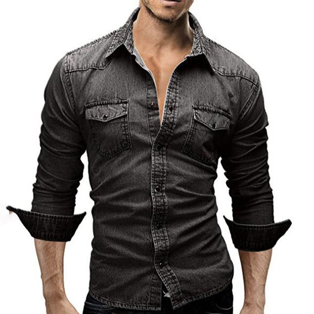 LARRY Elegante camicia a maniche lunghe - che unisce il comfort casual allo stile sofisticato
