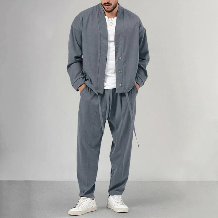 OREEZ - Set da uomo elegante: Gilet e pantaloni eleganti per uomini sicuri di sé