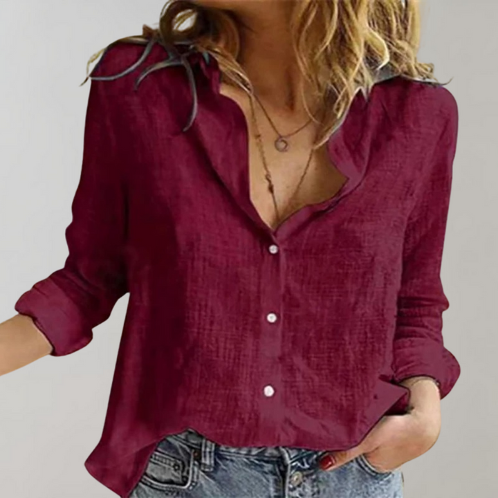 Elegance Pure: camicetta di cotone da donna elegante e confortevole