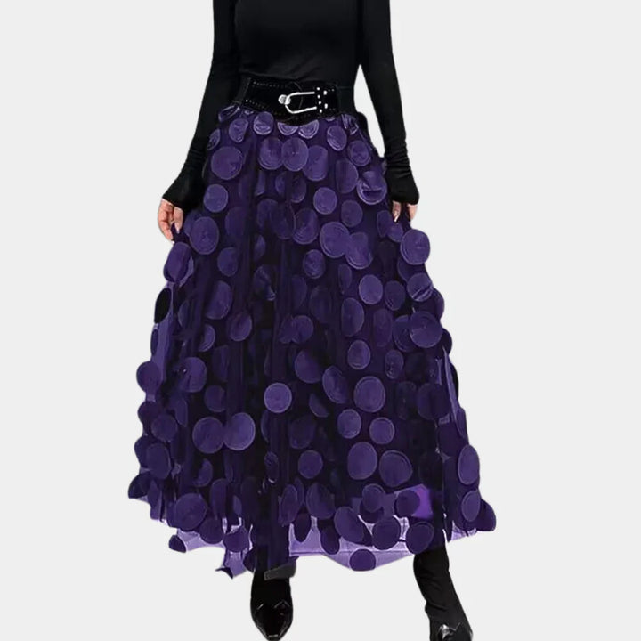 Amara - Elegante gonna vintage a pieghe in delicata maglia di tulle