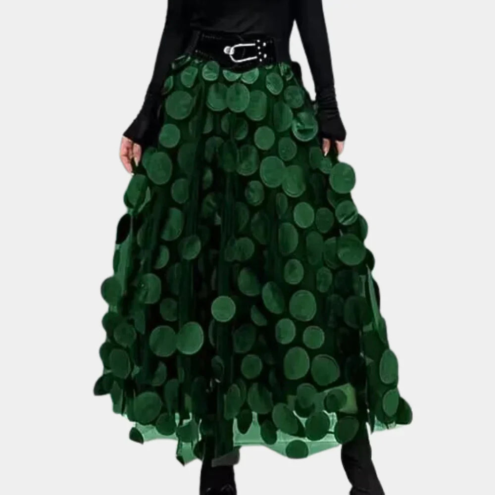 Amara - Elegante gonna vintage a pieghe in delicata maglia di tulle