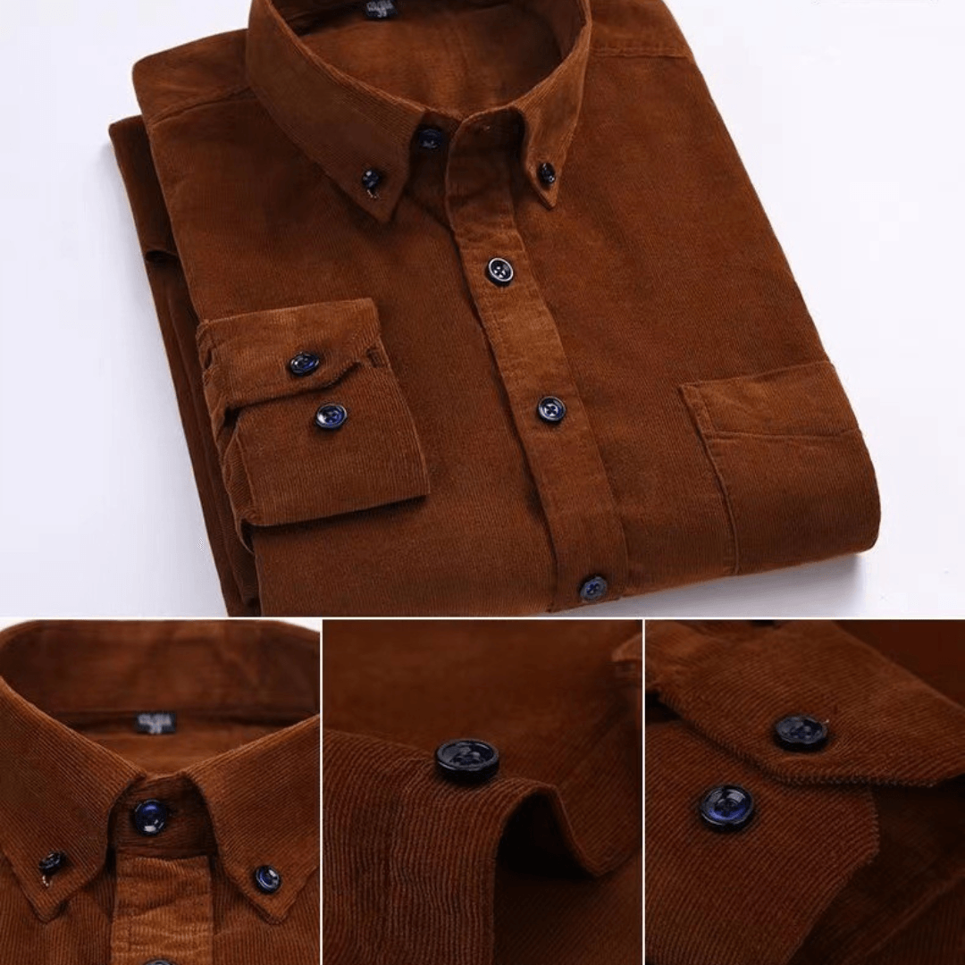 Gilet da uomo di alta qualità in velluto a maniche lunghe con bottoni