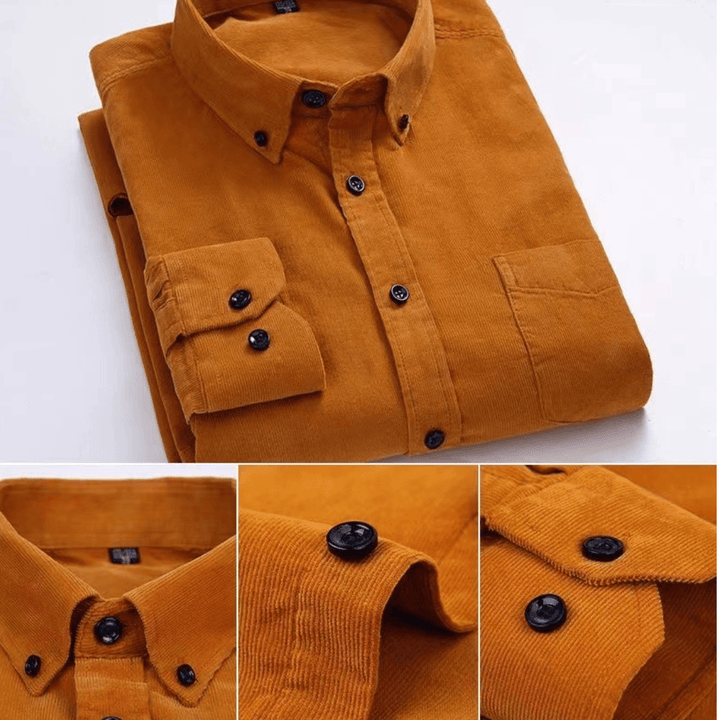 Gilet da uomo di alta qualità in velluto a maniche lunghe con bottoni