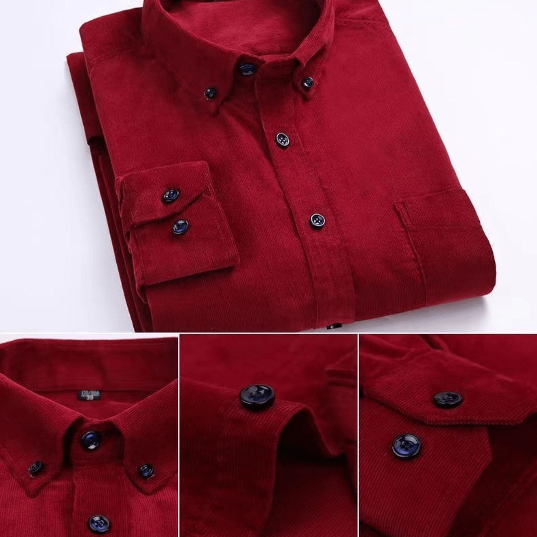 Gilet da uomo di alta qualità in velluto a maniche lunghe con bottoni