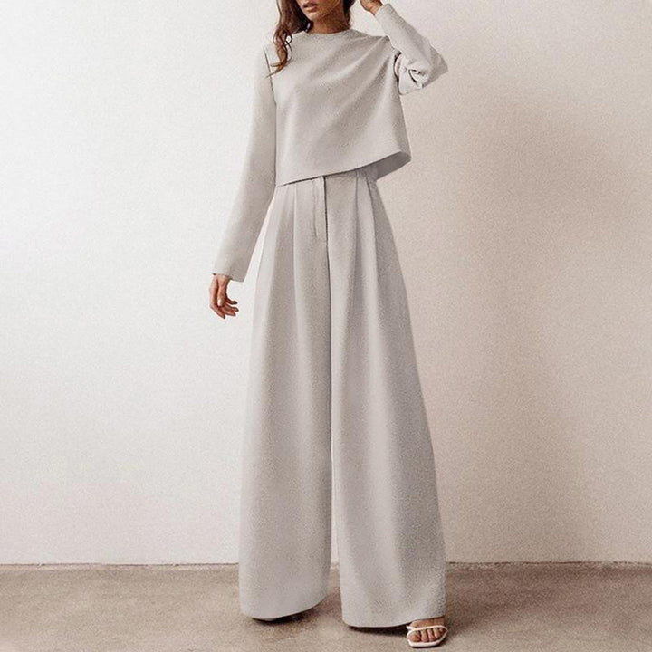 KAMIYAH - Elegante set palazzo a due gambe per l'eleganza e il comfort di tutti i giorni