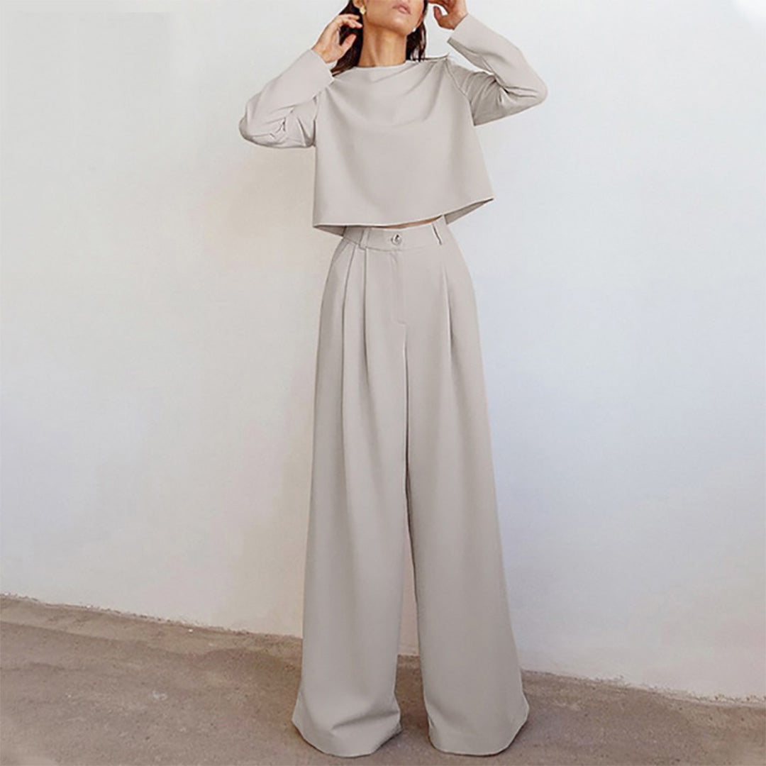 Sarah - Elegante e confortevole set palazzo in due pezzi per un look elegante