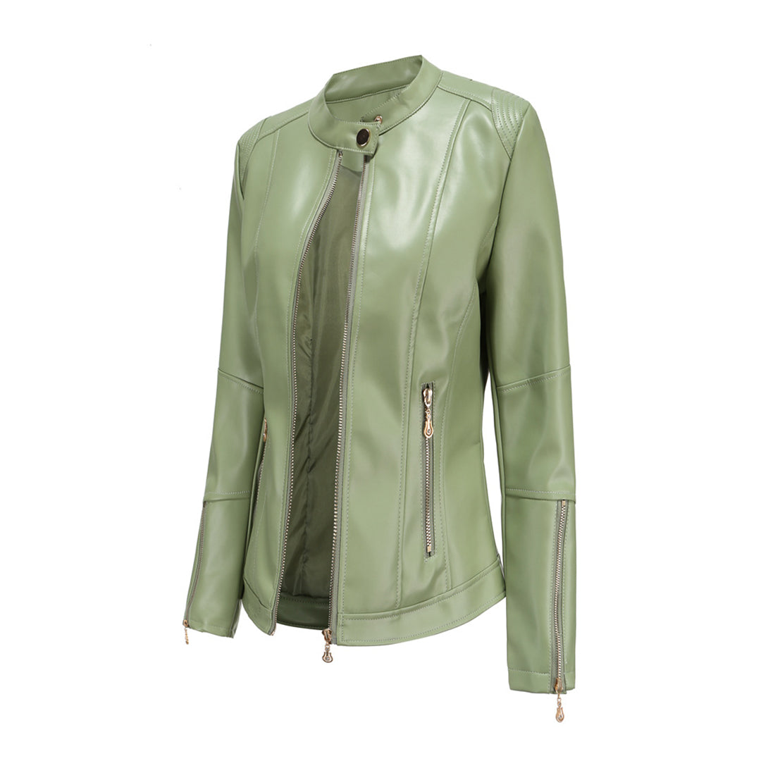FRANICA - Elegante giacca in pelle dallo stile classico e intramontabile