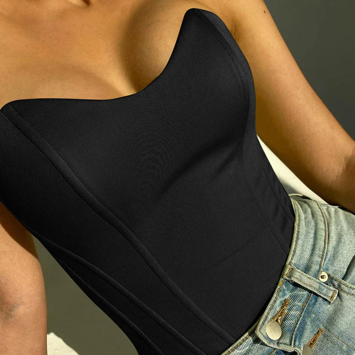Elin - Top a triangolo senza espadrillas con pizzo elegante per le donne
