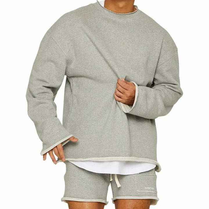 Sudadera para Hombre con Corte Relajado y Algodón Suave - Estilo Casual y Moderno con Cuello Redondo
