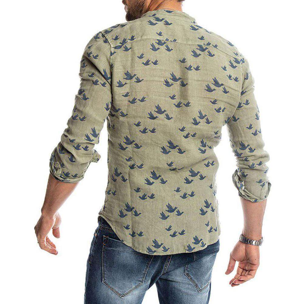 Camiseta da uomo lunga con disegno di pachino, collo a mandorla e tessuto casual e fresco