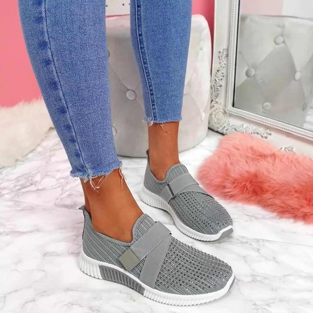Scarpe da ginnastica con velcro da donna, eleganti e confortevoli, perfette per le passeggiate di tutti i giorni