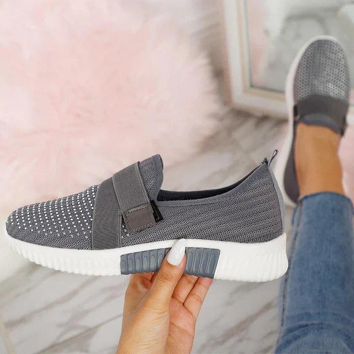 Scarpe da ginnastica con velcro da donna, eleganti e confortevoli, perfette per le passeggiate di tutti i giorni