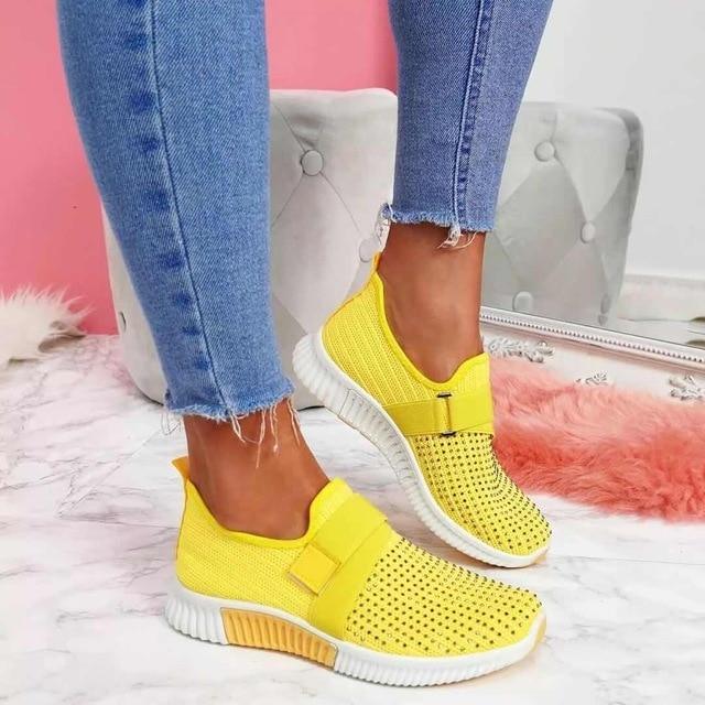 Scarpe da ginnastica con velcro da donna, eleganti e confortevoli, perfette per le passeggiate di tutti i giorni