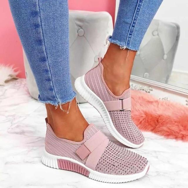 Scarpe da donna senza lacci con velcro - Comfort massimo e mantenimento della postura